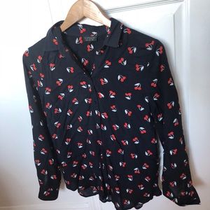 Topshop Cherry Blouse